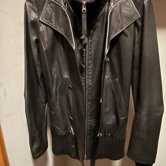 KA Seventh for All Mankind Black Leader Jacket - Picture 7 of 10